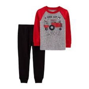 Carter's Red and Gray Tractor  Set